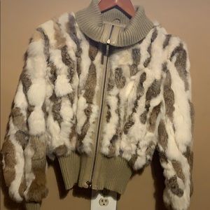 Rabbit Fur Jacket. Size small. Sweater waist. WO.